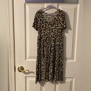 Posh Peanut Leopard Print Twirl Dress 5T